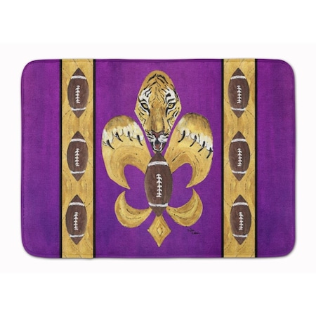 Carolines Treasures Tiger Football Fleur De Lis Machine Washable Memory Foam Mat 8205-RUG